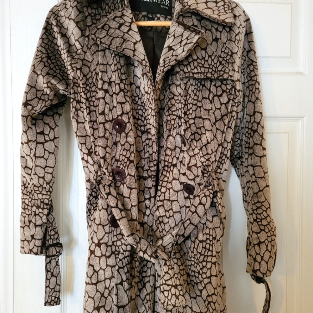 Long dress jacket, small, animal print
